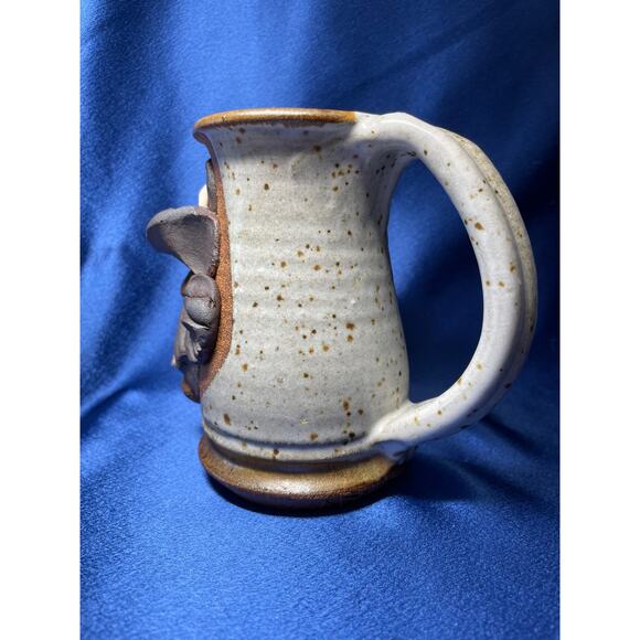 Unique Handmade Stoneware Hands Off Cowboy Mug Signed Mahon - Picture 4 of 8